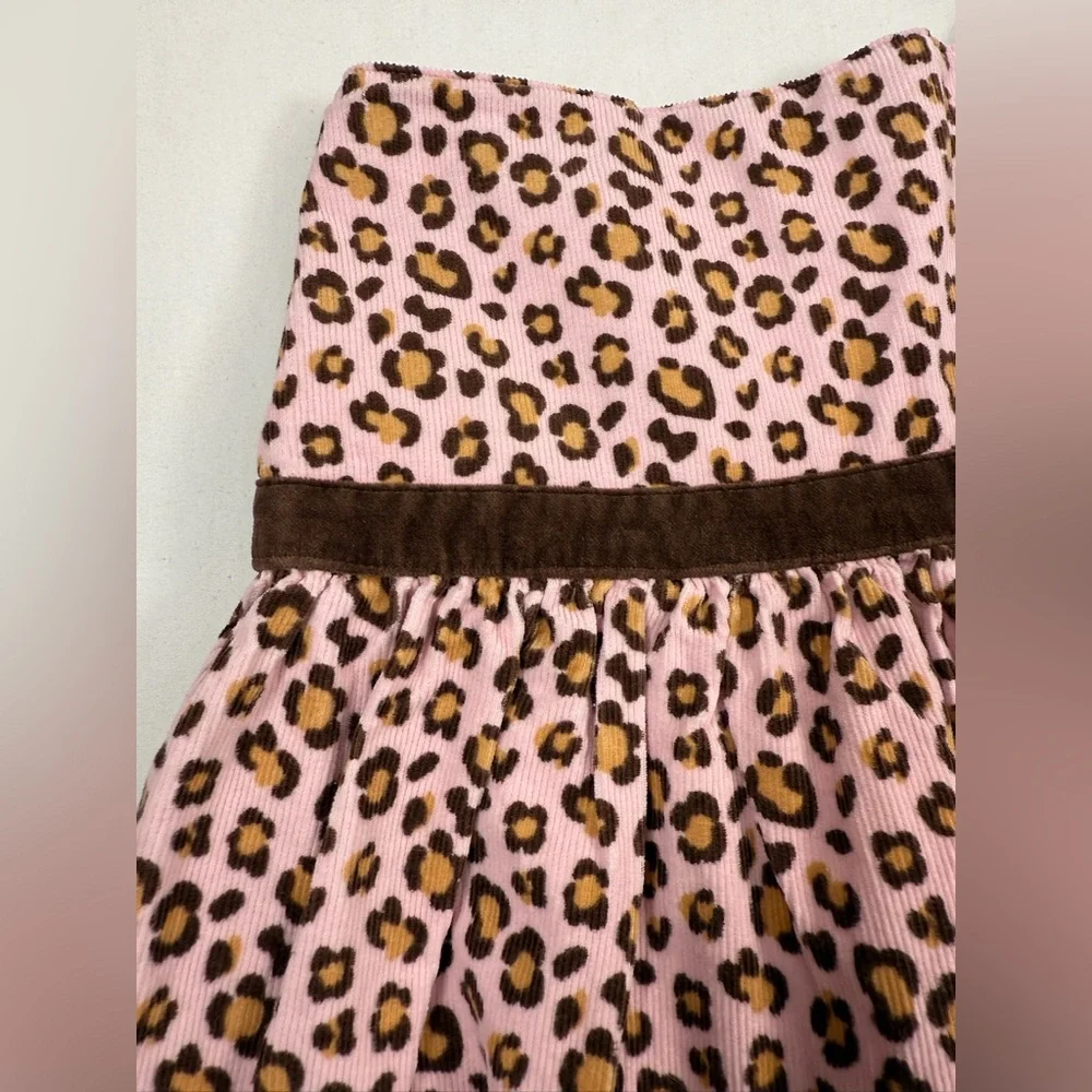 GYMBOREE Vintage Kitty Glamour Line Cheetah Print Y2K Corduroy Mini Skort Size 9